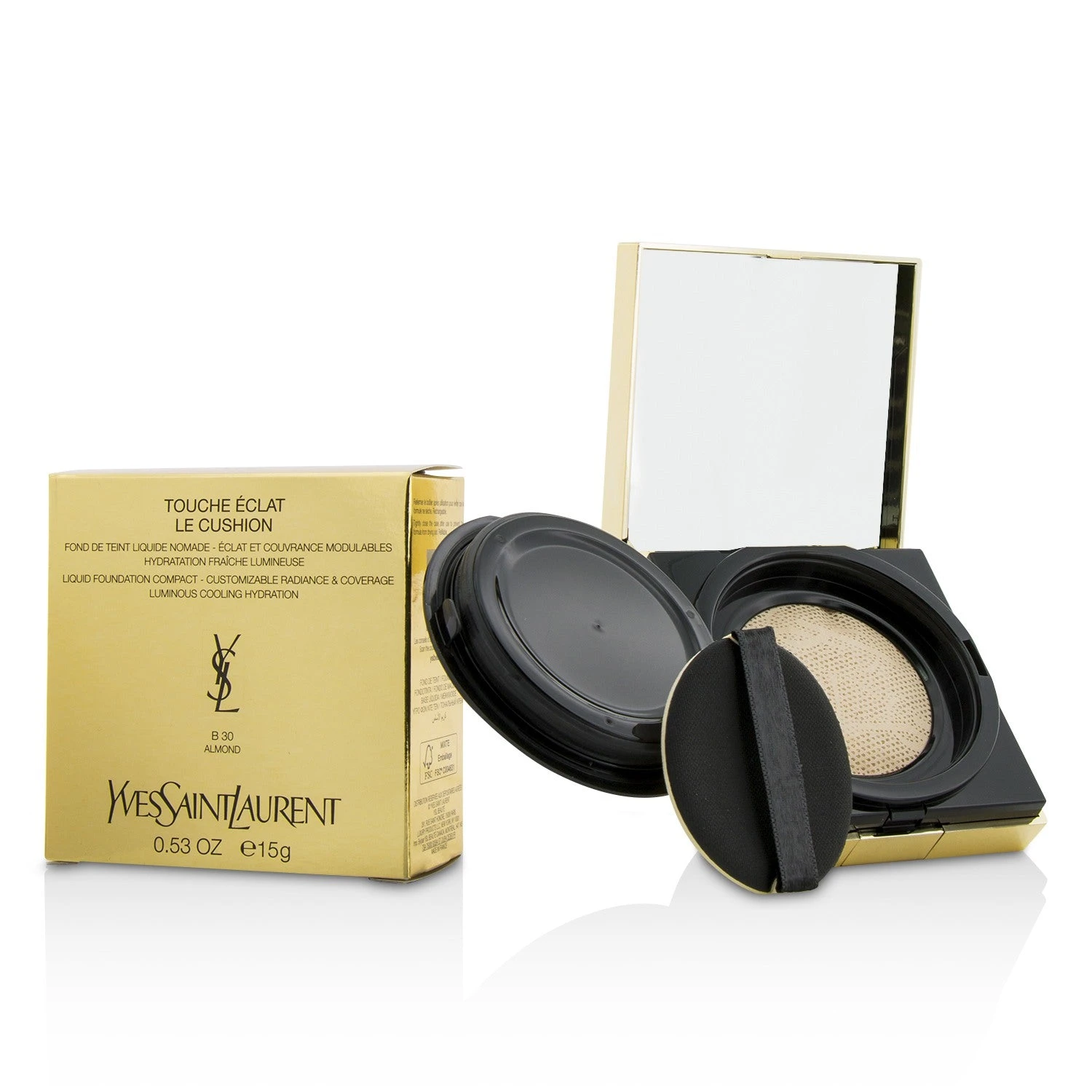 Yves Saint Laurent Touche Eclat Le Cushion Liquid Foundation Compact - #B40 Sand (Collector) 15g/0.53oz 10 Yves Saint Laurent Touche Eclat Le Cushion Liquid Foundation Compact - #B40 Sand (Collector) 15g/0.53oz - Image 8