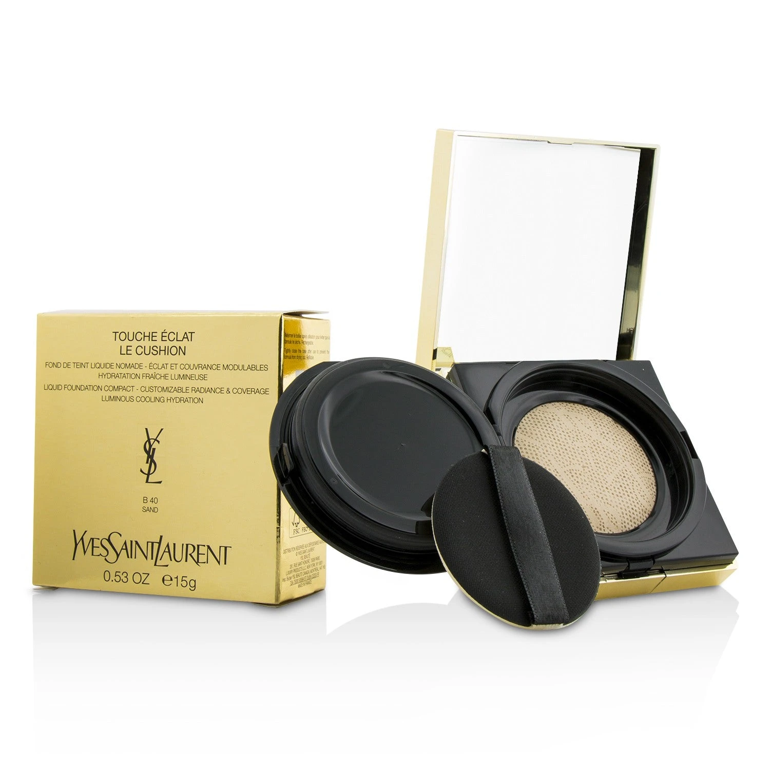 Yves Saint Laurent Touche Eclat Le Cushion Liquid Foundation Compact - #B40 Sand (Collector) 15g/0.53oz 13 Yves Saint Laurent Touche Eclat Le Cushion Liquid Foundation Compact - #B40 Sand (Collector) 15g/0.53oz - Image 11