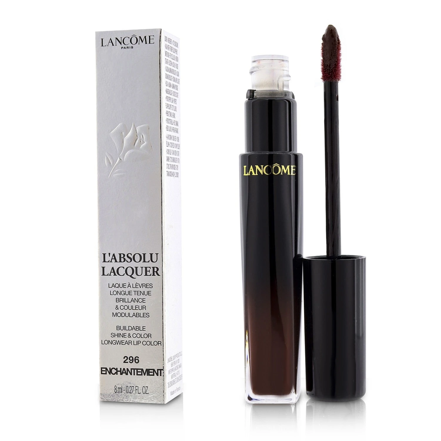 Lancome L'Absolu Lacquer Buildable Shine & Color Longwear Lip Color - # 296 Enchantement 8ml/0.27oz 3 Lancome L'Absolu Lacquer Buildable Shine & Color Longwear Lip Color - # 296 Enchantement 8ml/0.27oz