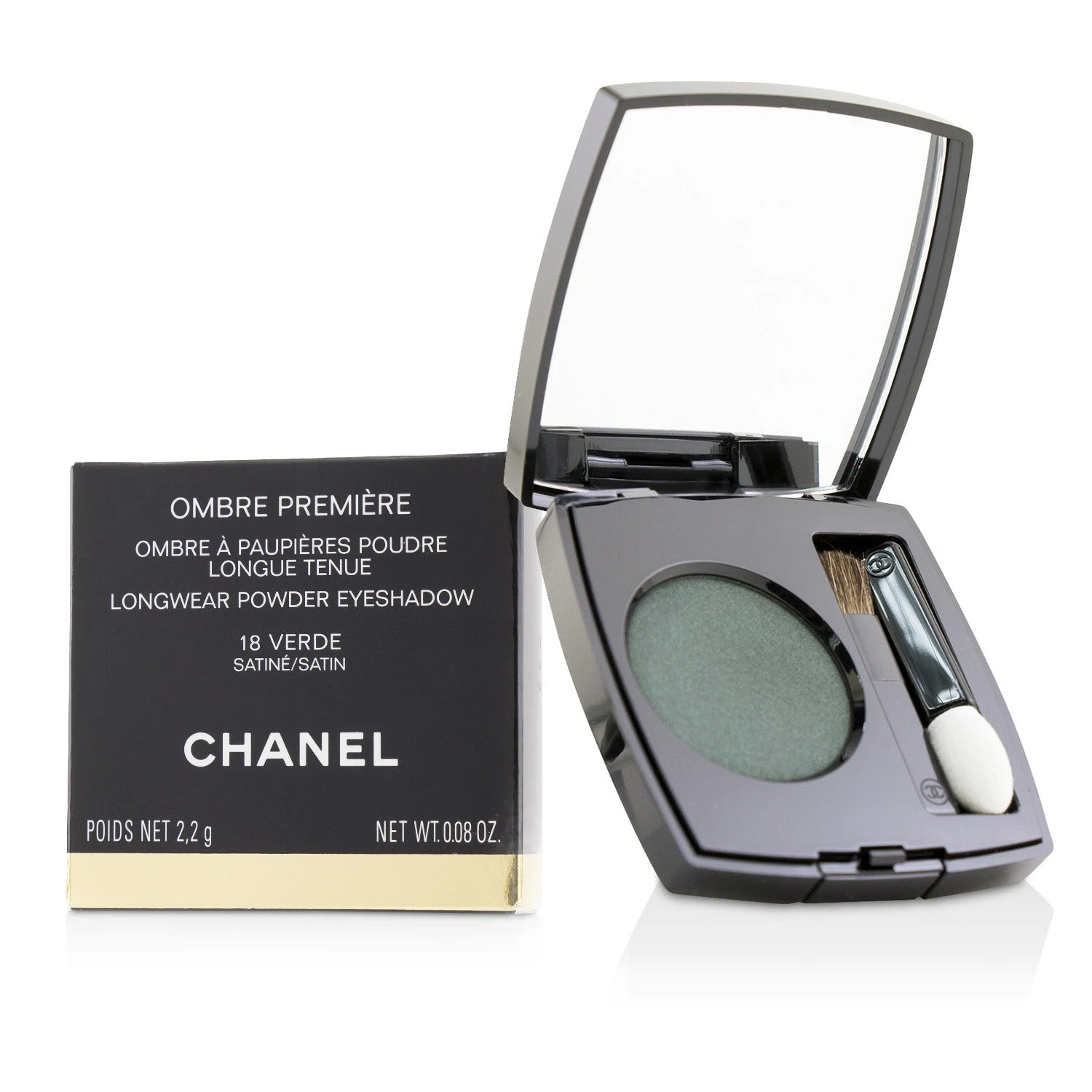 Chanel Ombre Premiere Longwear Powder Eyeshadow - # 18 Verde (Satin) 2.2g/0.08oz 3 Chanel Ombre Premiere Longwear Powder Eyeshadow - # 18 Verde (Satin) 2.2g/0.08oz