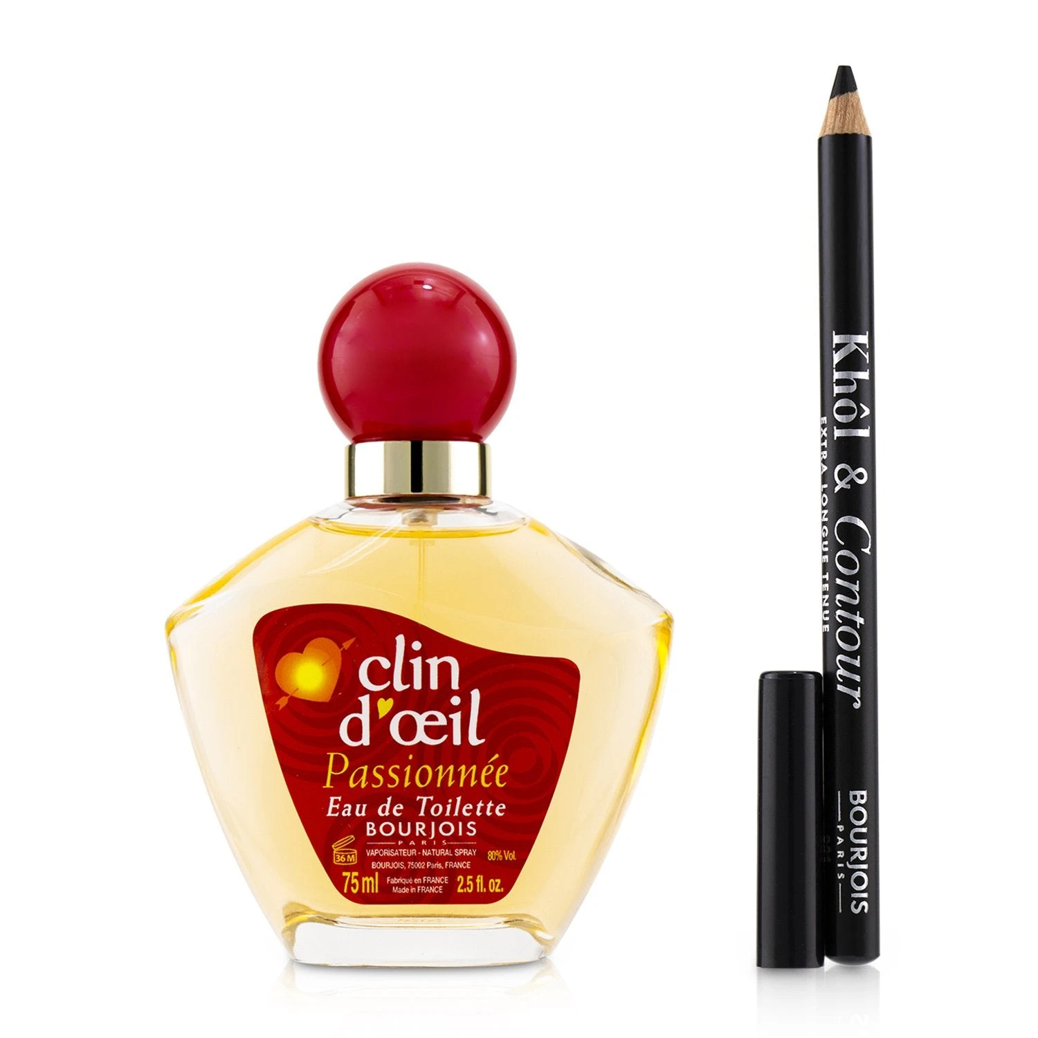 Bourjois Passionnee Coffret: Eau De Toilette Spray 75ml + Khol & Contour Eyeliner Pencil - #001 Noir-Issime 1.2g/0.04oz + Glossy Bag 2pcs+1Bag 6 Bourjois Passionnee Coffret: Eau De Toilette Spray 75ml + Khol & Contour Eyeliner Pencil - #001 Noir-Issime 1.2g/0.04oz + Glossy Bag 2pcs+1Bag - Image 4