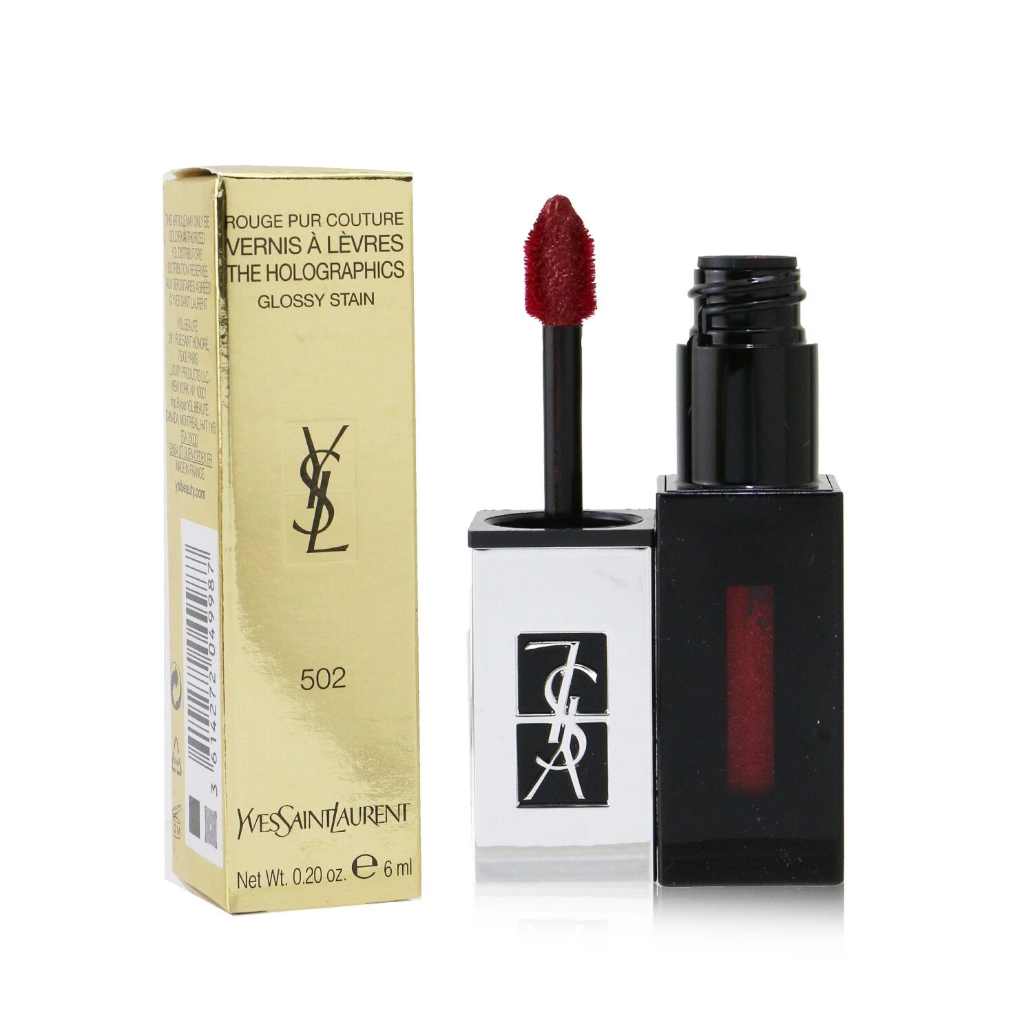 Yves Saint Laurent Rouge Pur Couture Vernis A Levres The Holographics Glossy Stain - # 506 Orange Gaming 6ml/0.2oz 5 Yves Saint Laurent Rouge Pur Couture Vernis A Levres The Holographics Glossy Stain - # 506 Orange Gaming 6ml/0.2oz - Image 3