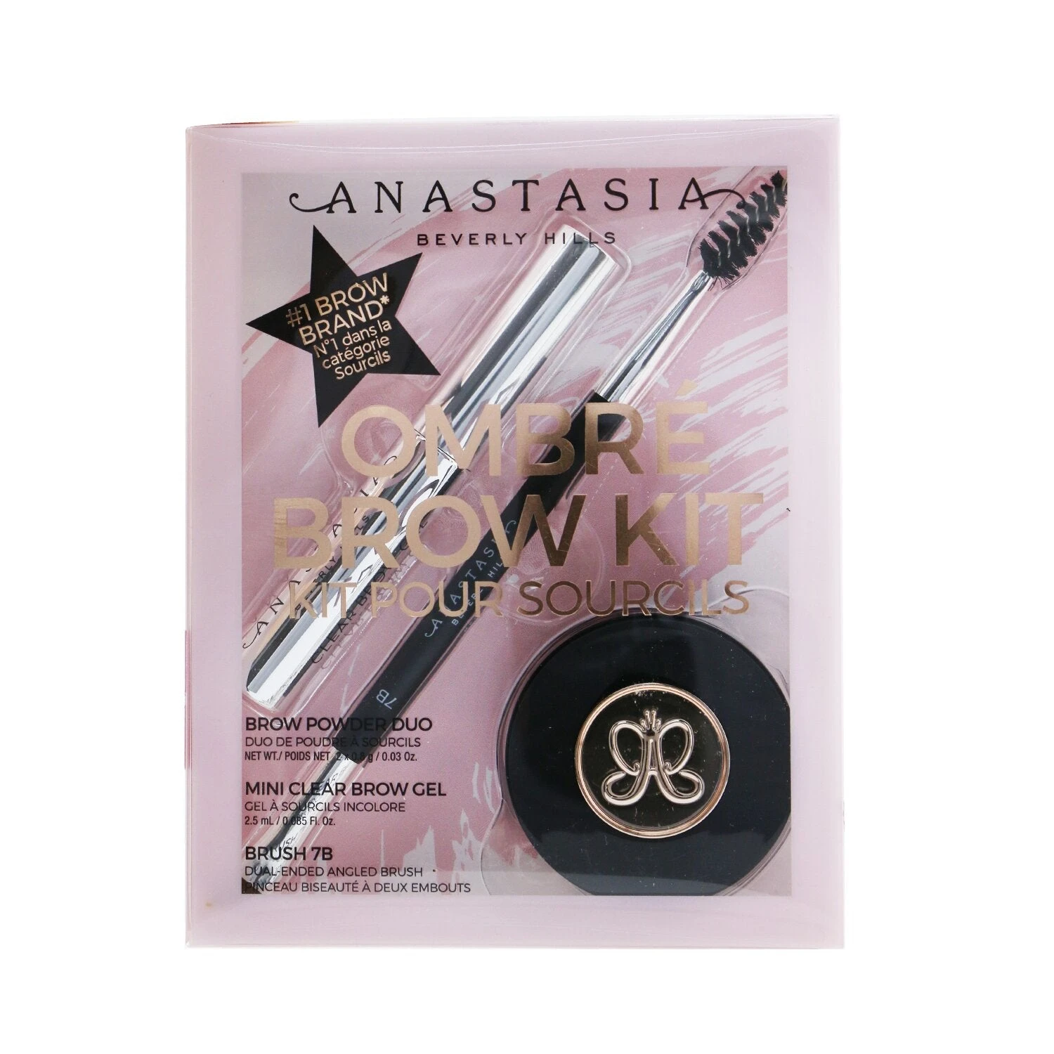 Anastasia Beverly Hills Ombre Brow Kit (Brow Powder Duo + Mini Clear Brow Gel + Brush 7B) - # Soft Brown 3pcs 4 Anastasia Beverly Hills Ombre Brow Kit (Brow Powder Duo + Mini Clear Brow Gel + Brush 7B) - # Soft Brown 3pcs - Image 2