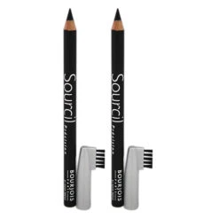 Bourjois Sourcil Precision Eyebrow Pencil - 01 Noir Ebene By Bourjois For Women - 0.04 Oz Eyebrow Pencil - Pack Of 2