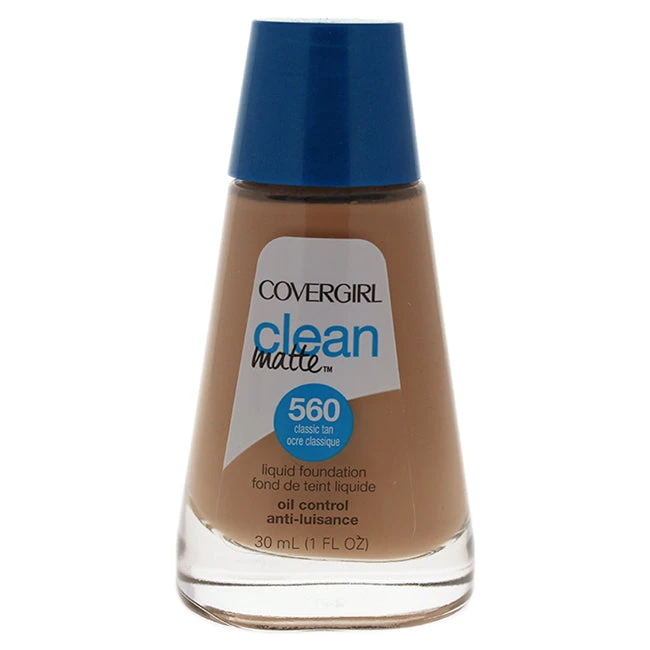 Covergirl Clean Matte Liquid Foundation - # 560 Classic Tan By CoverGirl For Women - 1 Oz Foundation 3 Covergirl Clean Matte Liquid Foundation - # 560 Classic Tan By CoverGirl For Women - 1 Oz Foundation