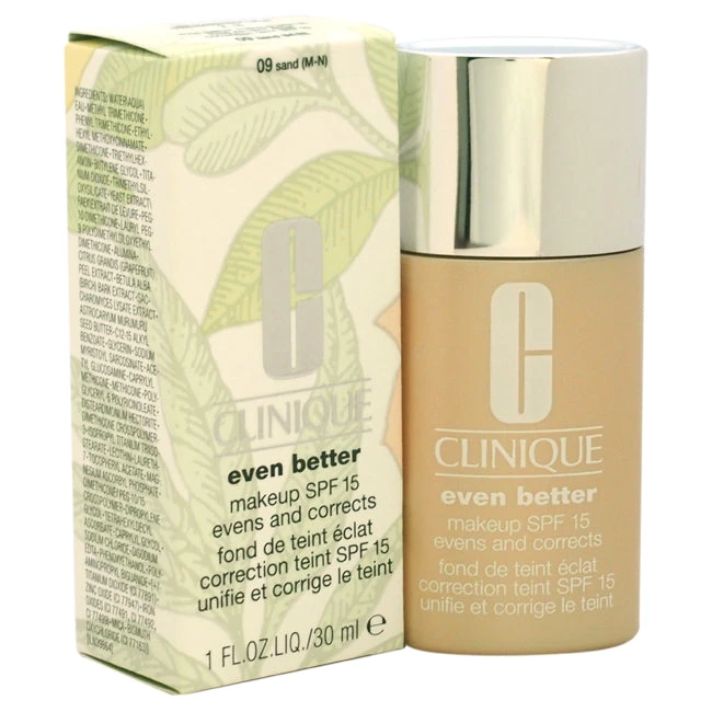 Clinique Even Better Makeup SPF 15 - # 09 Sand (M-N)-Dry To Combination Oily Skin By Clinique For Women - 1 Oz Foundation 3 Clinique Even Better Makeup SPF 15 - # 09 Sand (M-N)-Dry To Combination Oily Skin By Clinique For Women - 1 Oz Foundation